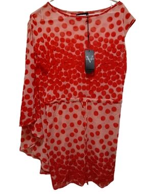 Vertigo Paris Red Polka Dot Top NWT Size Small